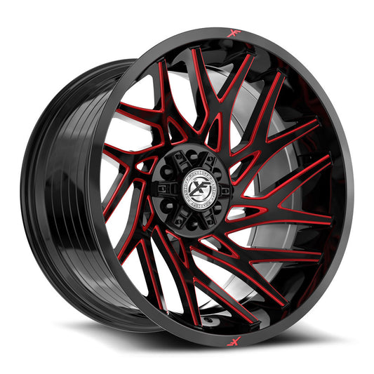 XF Off-Road XF-229 Gloss Black & Red Milled