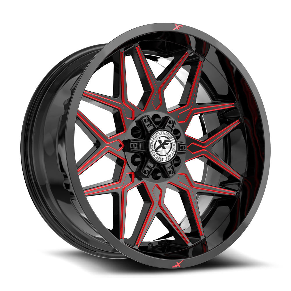 XF Off-Road XF-238 Gloss Black & Red Milled
