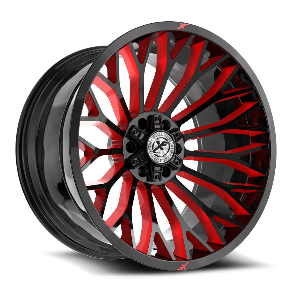 XF Off-Road XF-237 Gloss Black & Red Milled