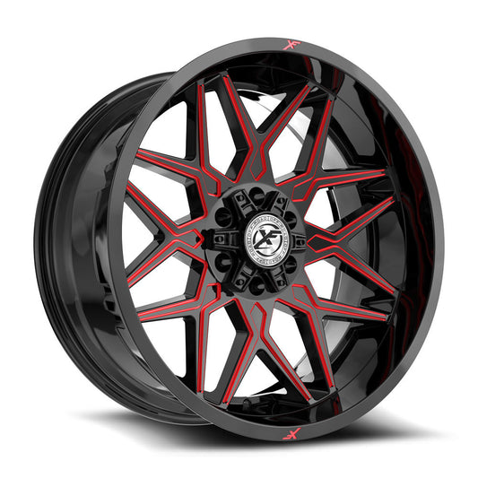 XF Off-Road XF-238 Gloss Black & Red Milled
