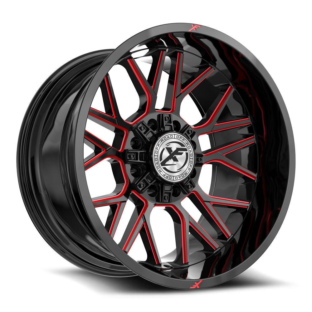 XF Off-Road XF-235 Gloss Black & Red Milled