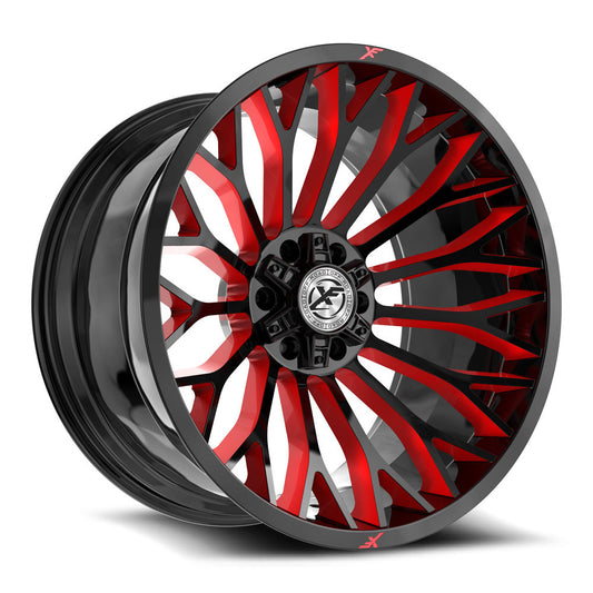 XF Off-Road XF-237 Gloss Black & Red Milled
