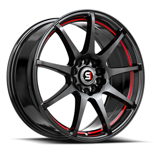 Spec-1 SP-67 Gloss Black & Red Line