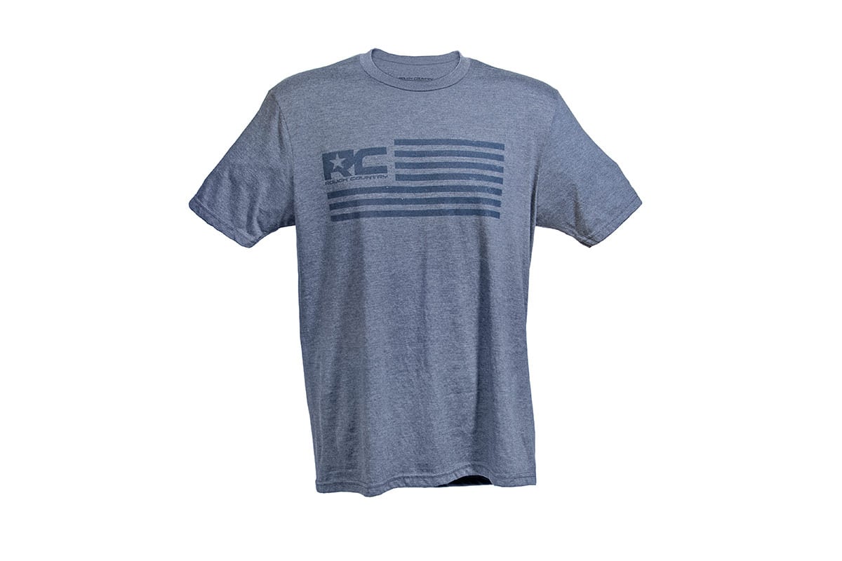 Rough Country Rough Country T-Shirt | American Flag | Blue | XL