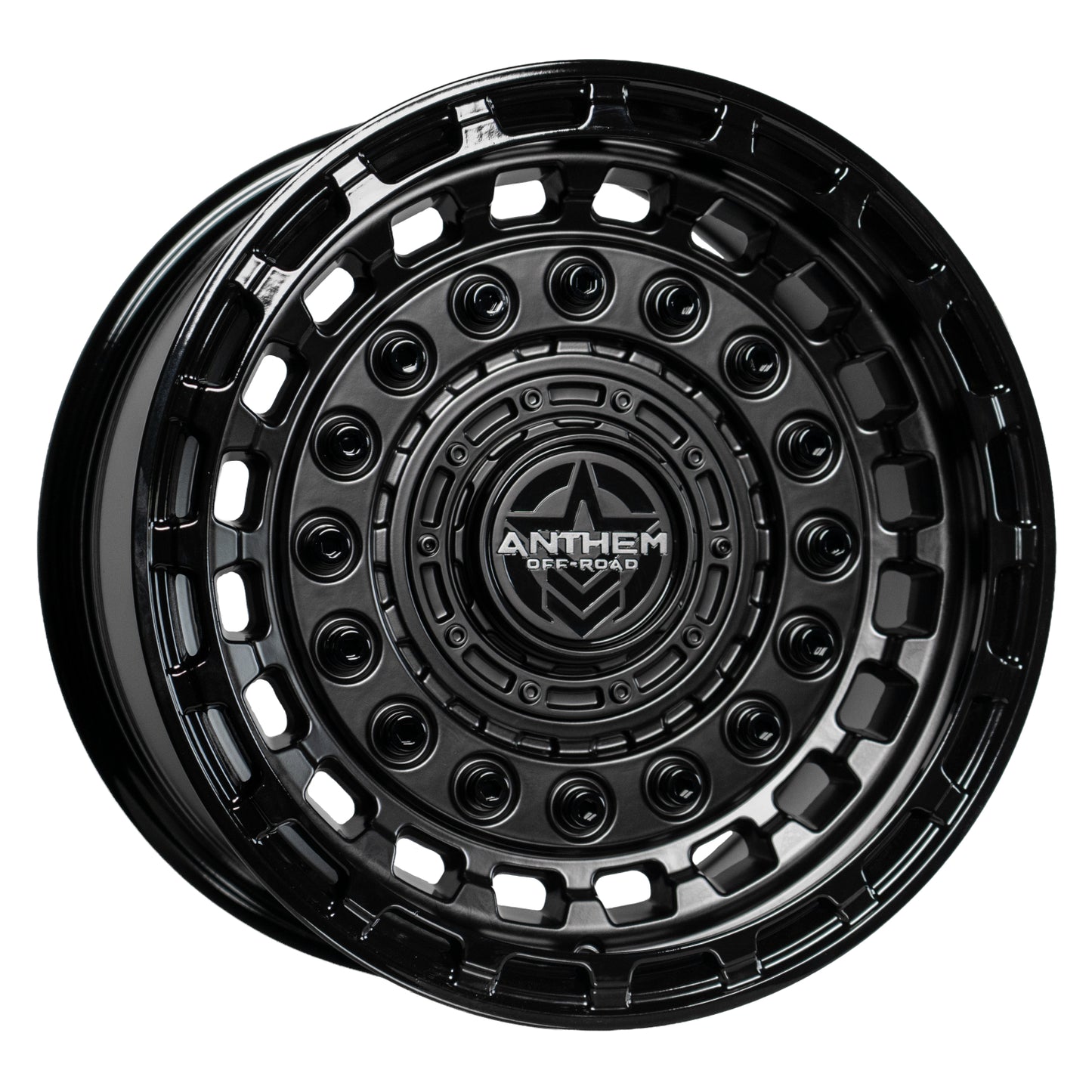 Anthem Offroad Mercenary Custom Wheel Satin Black w/ Gloss Black Accents
