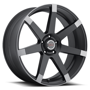 VISION SULTAN CUSTOM WHEEL Matte Black w\Anthracite Spoke Ends