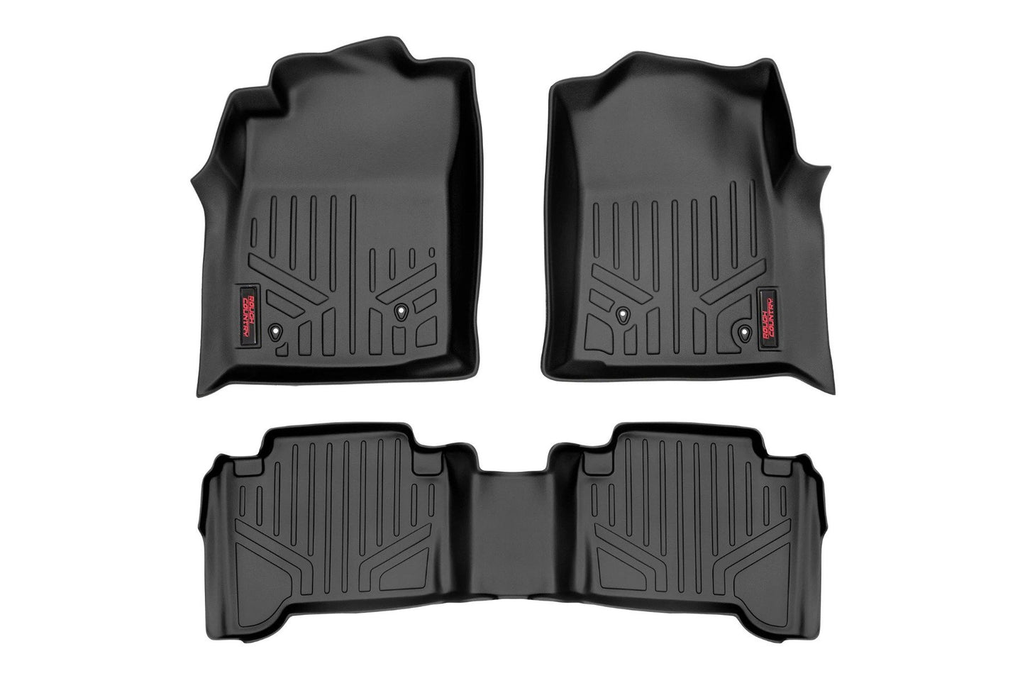 Rough Country Floor Mats | Front and Rear | Double Cab | Toyota Tacoma 2WD/4WD (2005-2011)
