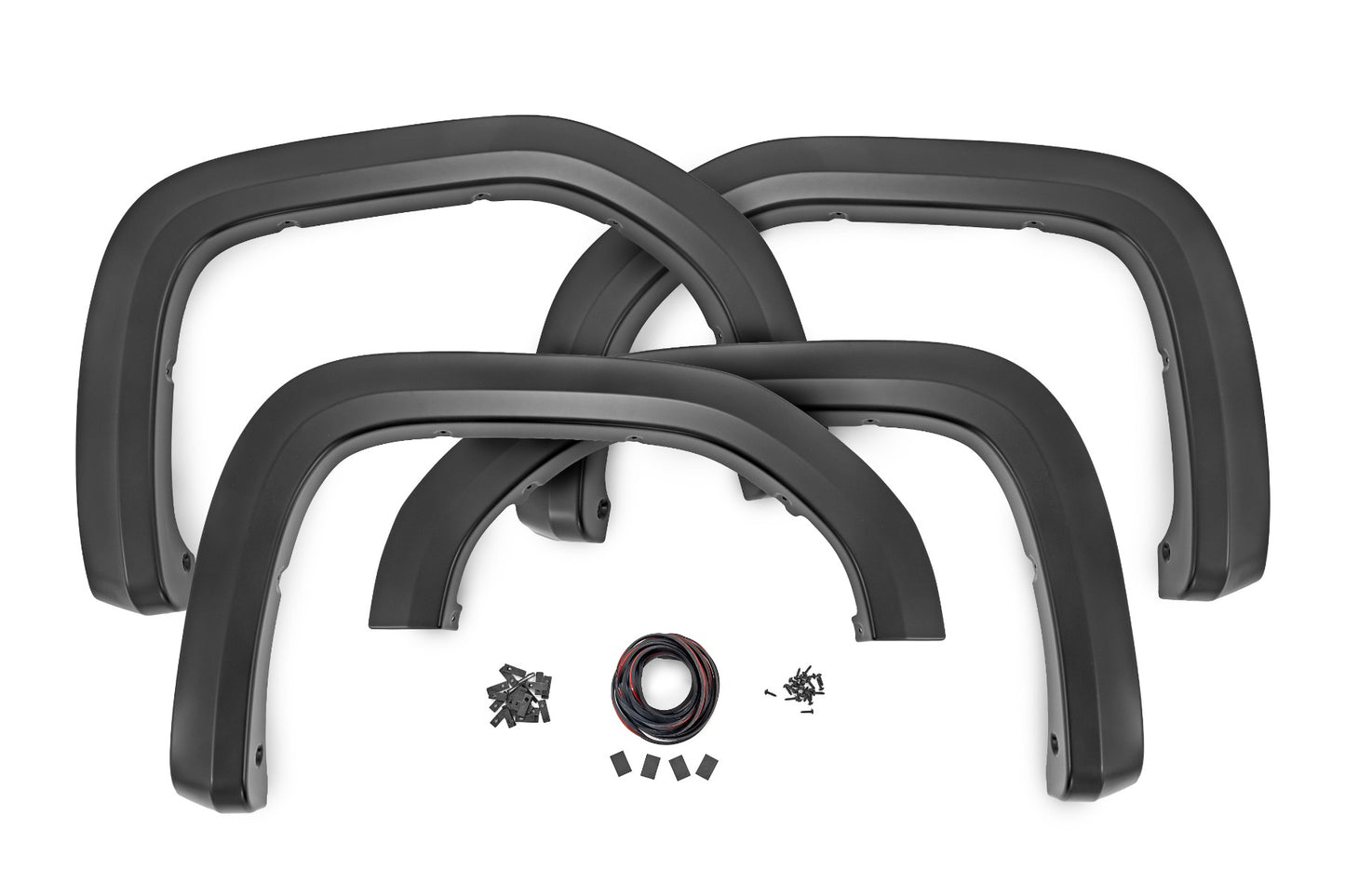 Rough Country Fender Flares | Sport | GAN Silver Ice Metallic | GMC Sierra 1500 (19-26)