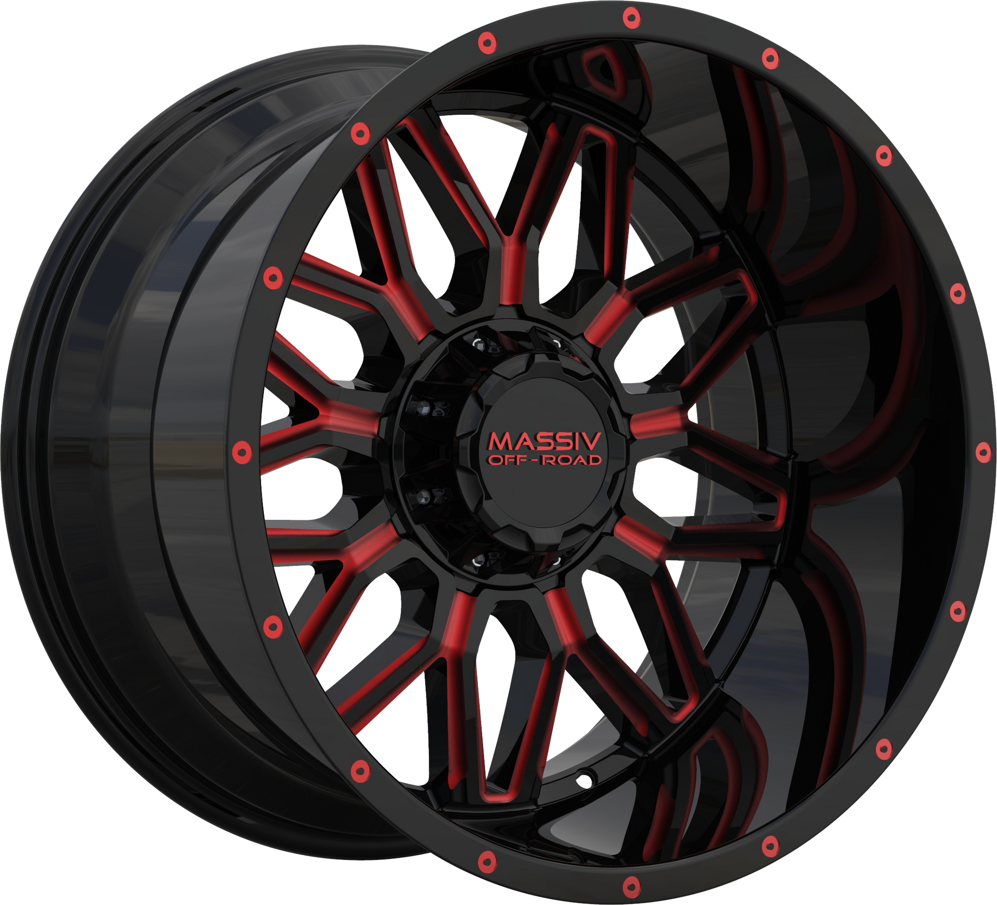 MASSIV OFF-ROAD OR1 BLACK RED MILLED