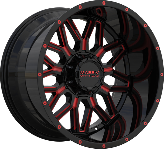 MASSIV OFF-ROAD OR1 BLACK RED MILLED