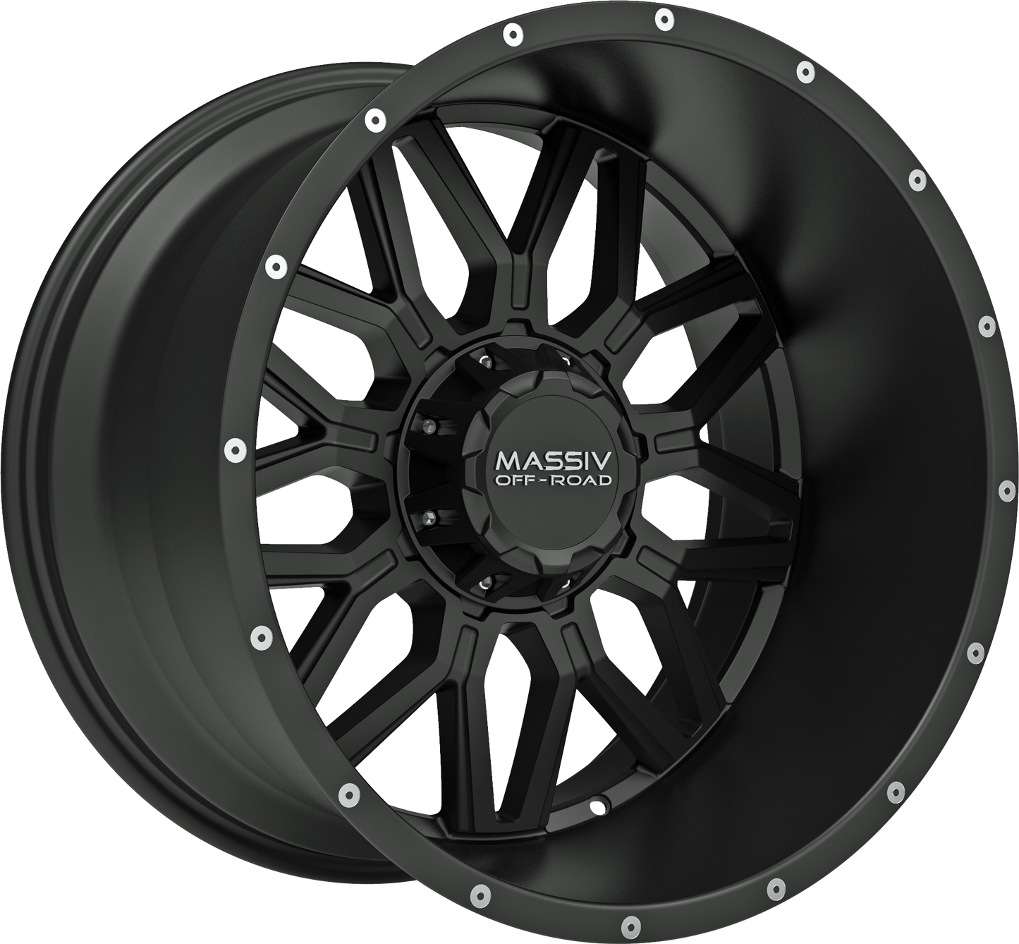 MASSIV OFF-ROAD OR2 SATIN BLACK W/ MILLED RIVETS