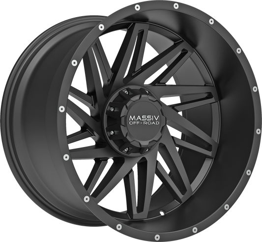 MASSIV OFF-ROAD OR3 SATIN BLACK W/ MILLED RIVETS