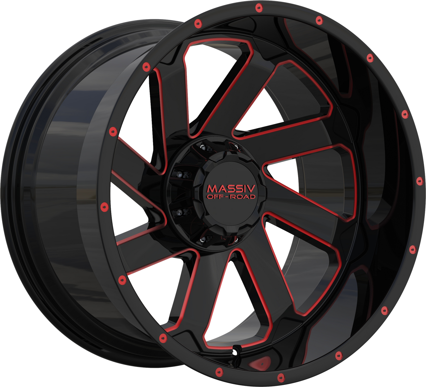 MASSIV OFF-ROAD OR4 BLACK RED MILLED