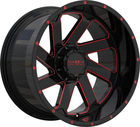 MASSIV OFF-ROAD OR4 BLACK RED MILLED