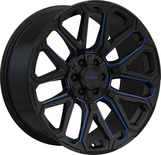 MASSIV OFF ROAD OR5 BLACK AND  BLUE MILLED