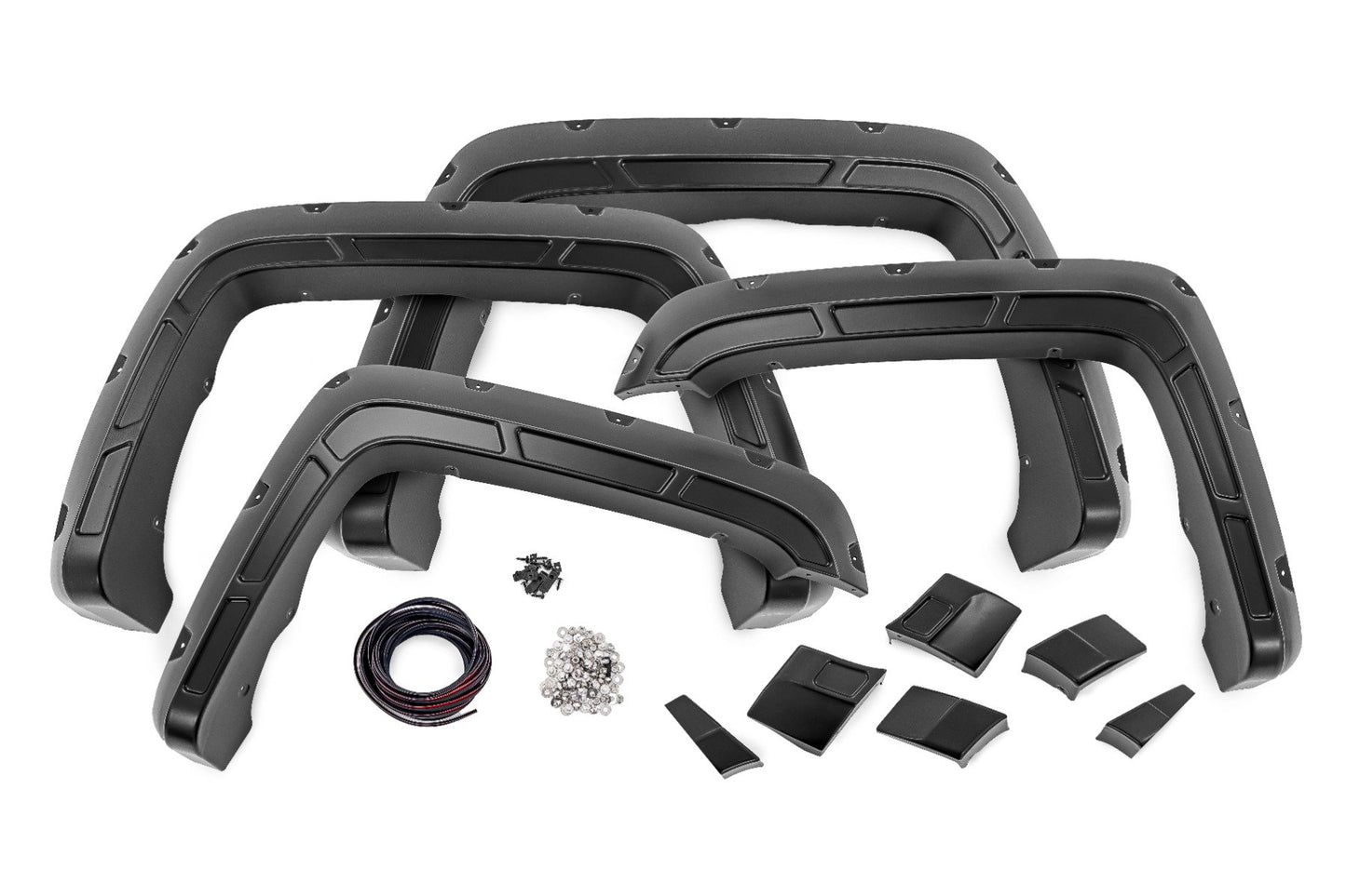 Rough Country Fender Flares | Defender | GAZ Summit White | GMC Sierra 1500 (14-18)/Sierra 2500 HD (15-19)
