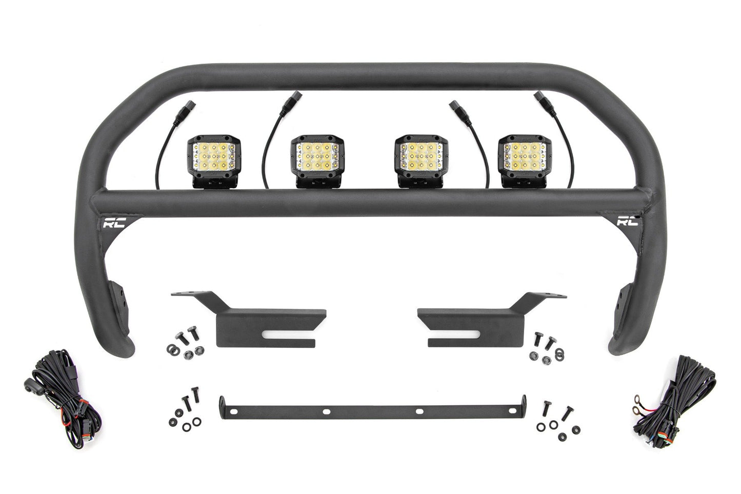 Rough Country Nudge Bar | 3 Inch Wide Angle Led (x4) | Ford Bronco 4WD (2021-2025)
