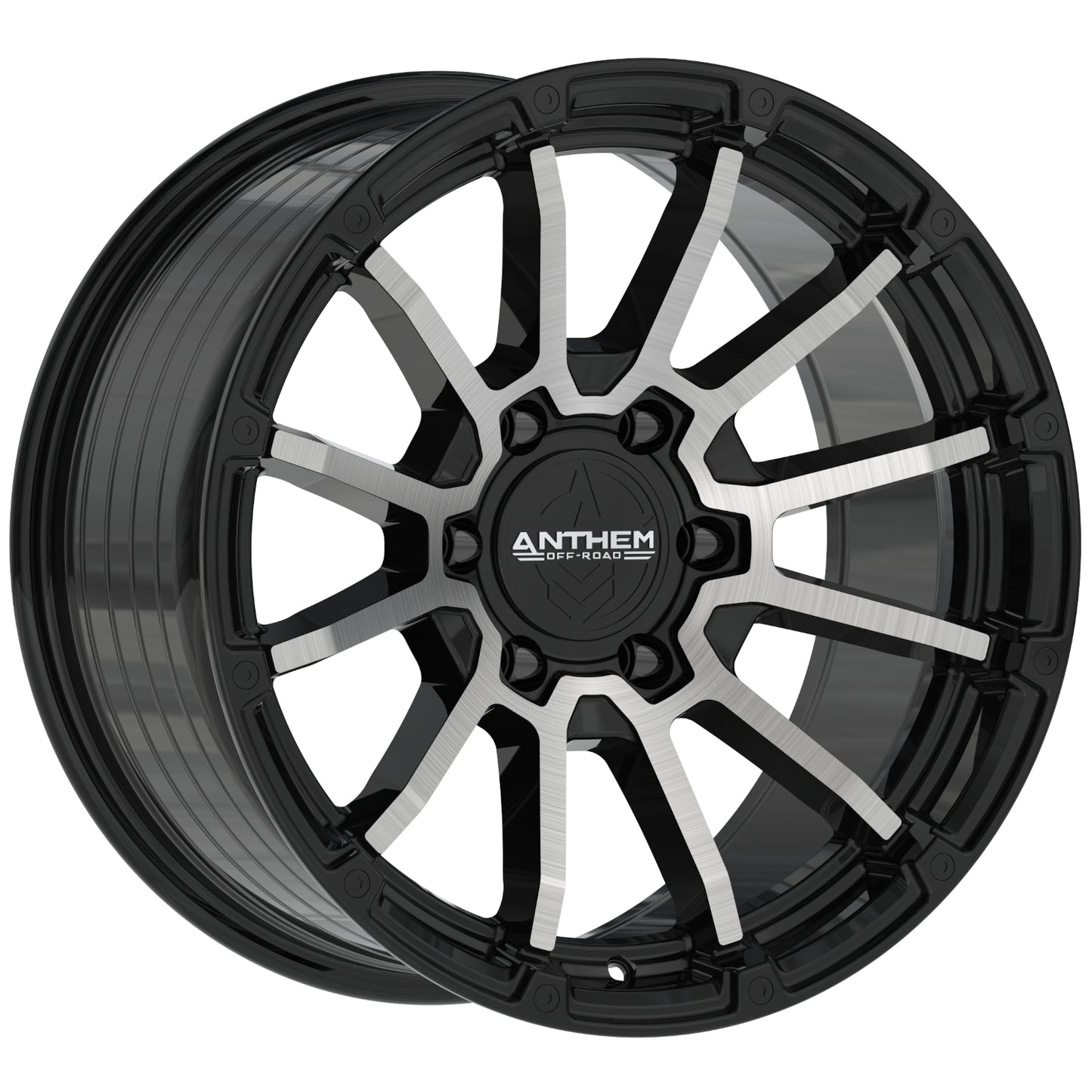 Anthem Offroad Raider Custom Wheel Satin Black w/ Machined Face
