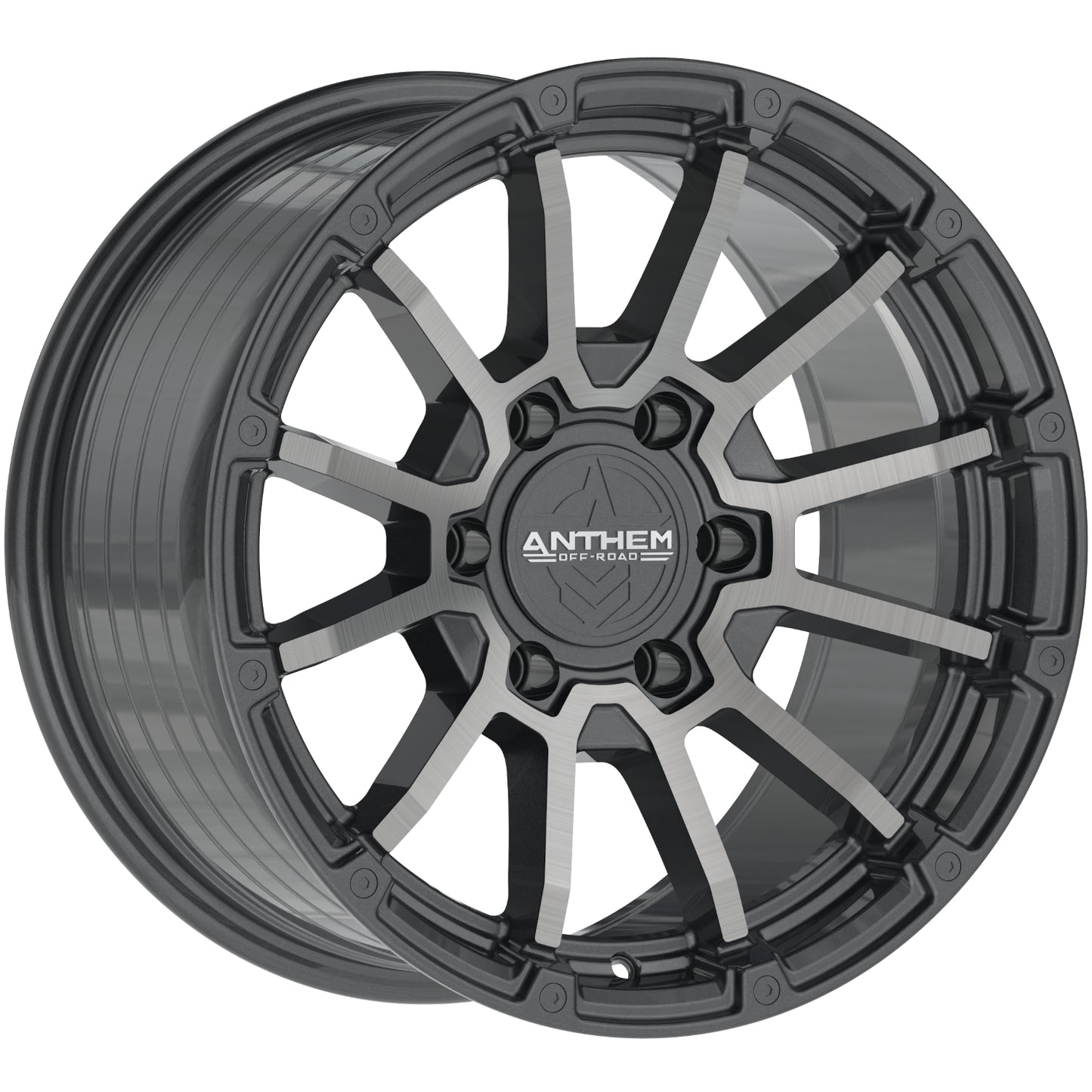 Anthem Offroad Raider Custom Wheel Satin Gunmetal w/ Machined Face