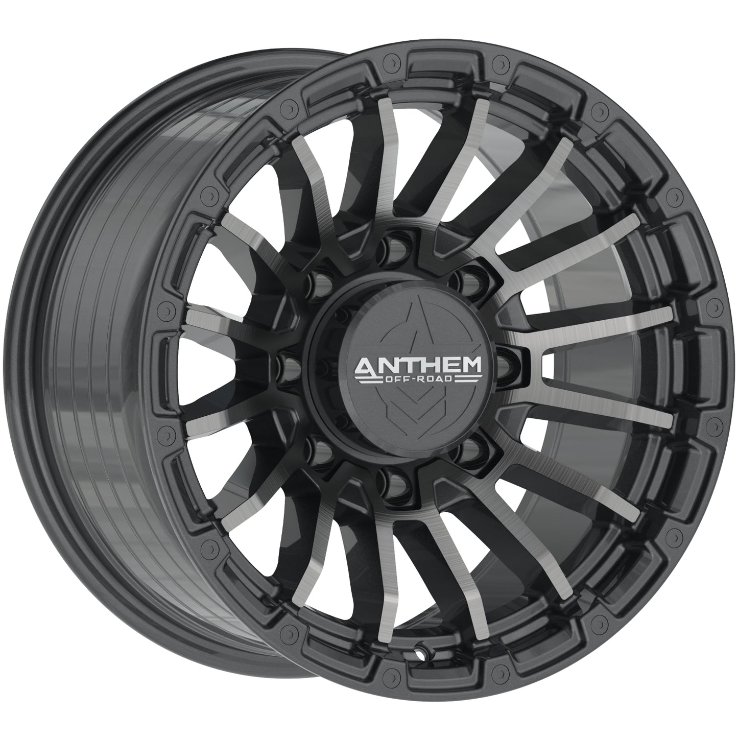 Anthem Offroad Raider Custom Wheel Satin Gunmetal w/ Machined Face