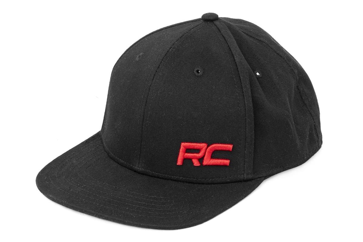 Rough Country Rough Country Hat | Flat Bill | Red Logo | Black