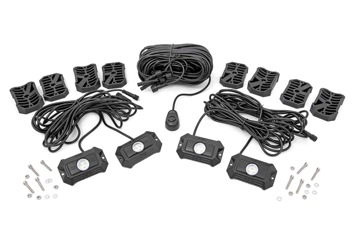 Rough Country LED Rock Light Kit | 4 Piece Set