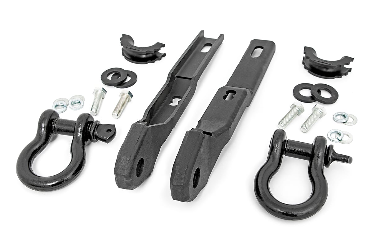 Rough Country Tow Hook Brackets | D-Ring Combo | Nissan Titan 2WD/4WD (2017-2024)