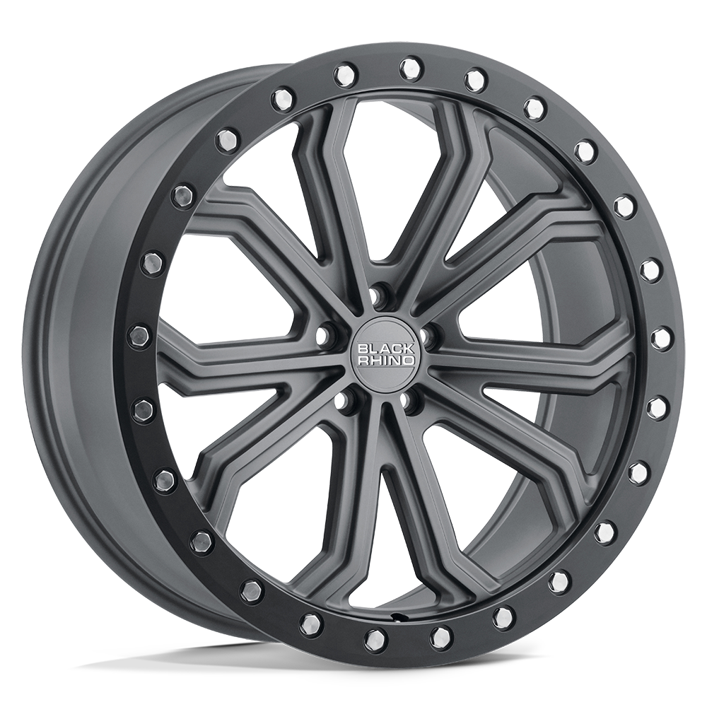Black Rhino Hard Alloys TRABUCO MATTE GUNMETAL W/ BLACK RING & SILVER BOLTS