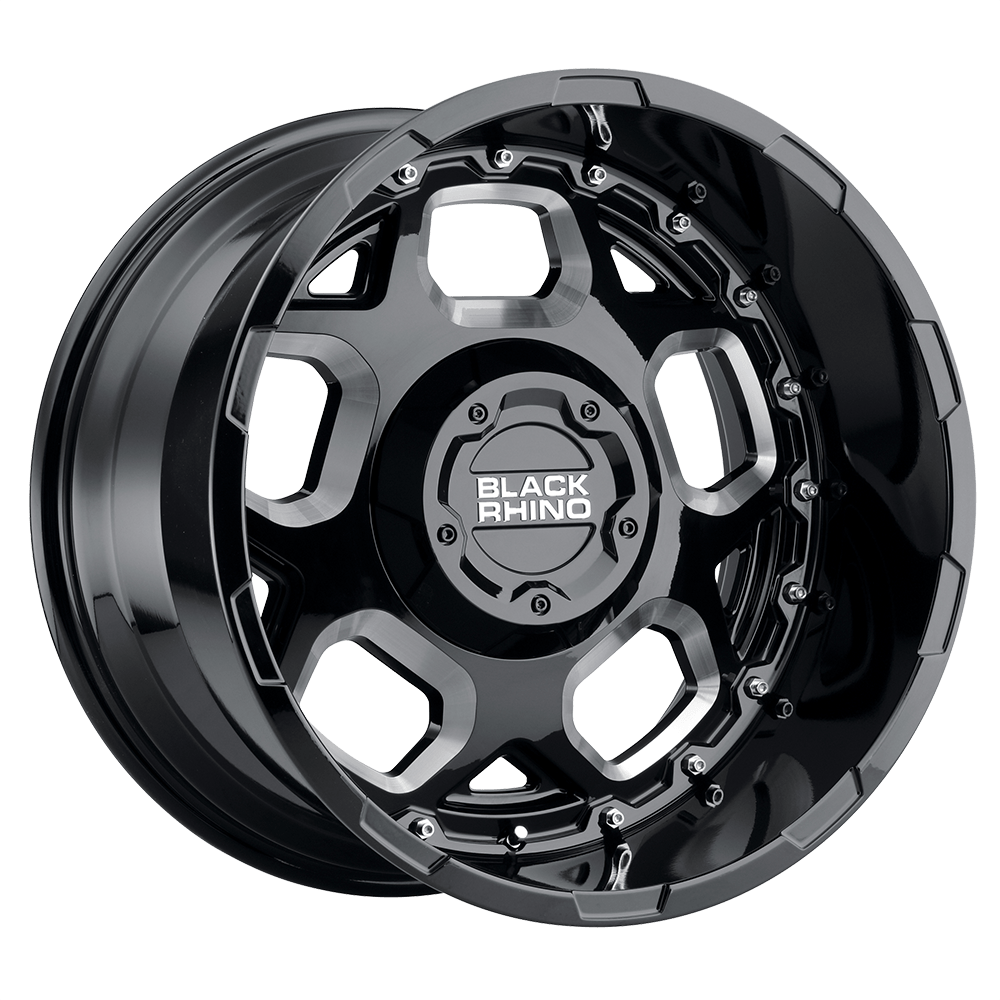 Black Rhino Hard Alloys GUSSET GLOSS BLACK W/ MILLED SPOKES
