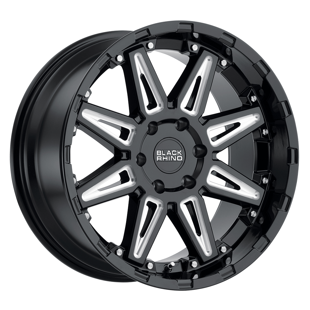 Black Rhino Hard Alloys RUSH GLOSS BLACK W/ MILLED SPOKES