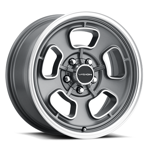 VISION SHIFT CUSTOM WHEEL Satin Grey Machined Face/Lip