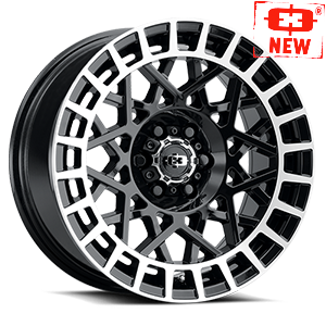 VISION SAVAGE CUSTOM WHEEL Gloss Black Machined Lip