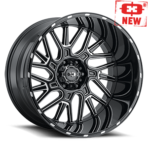 VISION BRAWL CUSTOM WHEEL Gloss Black Milled Spoke