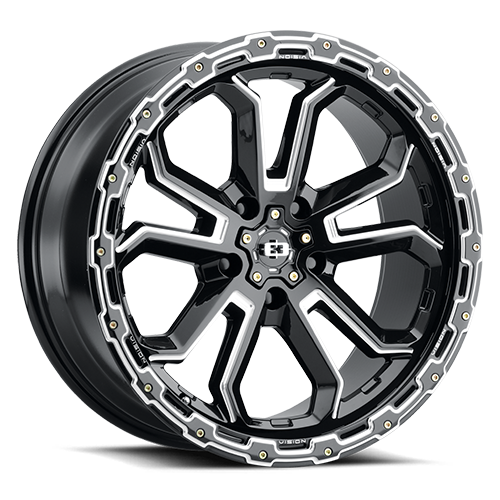 VISION KORUPT CUSTOM WHEEL Gloss Black Milled Spoke