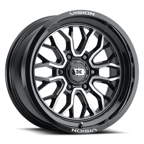 VISION RIOT CUSTOM WHEEL Gloss Black Machined Face