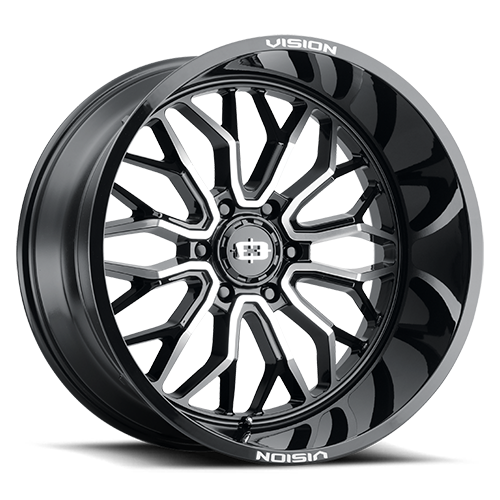 VISION RIOT CUSTOM WHEEL Gloss Black Machined Face