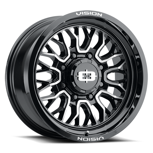 VISION RIOT CUSTOM WHEEL Gloss Black Machined Face