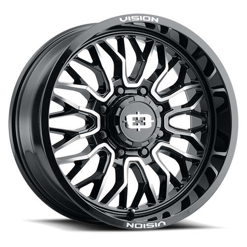 VISION RIOT CUSTOM WHEEL Gloss Black Machined Face