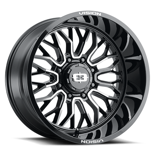 VISION RIOT CUSTOM WHEEL Gloss Black Machined Face