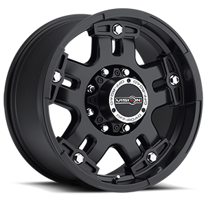 VISION WARLORD CUSTOM WHEEL Matte Black Machined Face