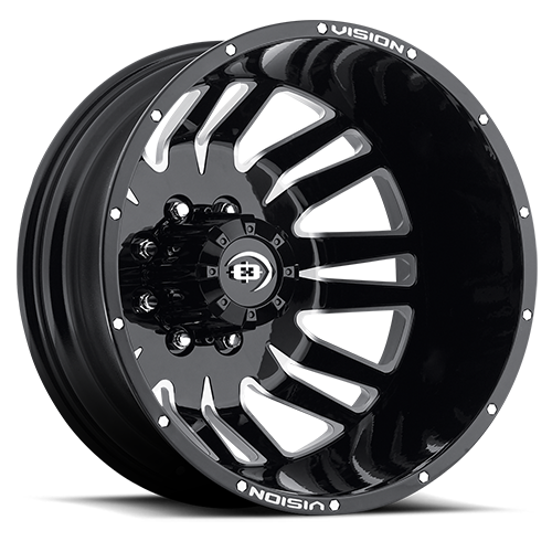 VISION RIVAL CUSTOM WHEEL Gloss Black Machined Face