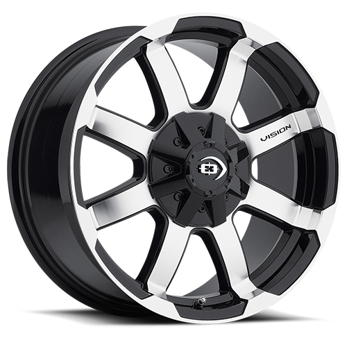 VISION VALOR CUSTOM WHEEL Gloss Black Machined Face
