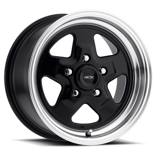 VISION NITRO CUSTOM WHEEL Gloss Black Machined Lip