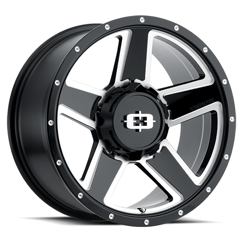 VISION EMPIRE CUSTOM WHEEL Gloss Black Milled Spoke