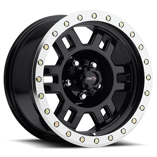 VISION MANX CUSTOM WHEEL Gloss Black Machined Lip