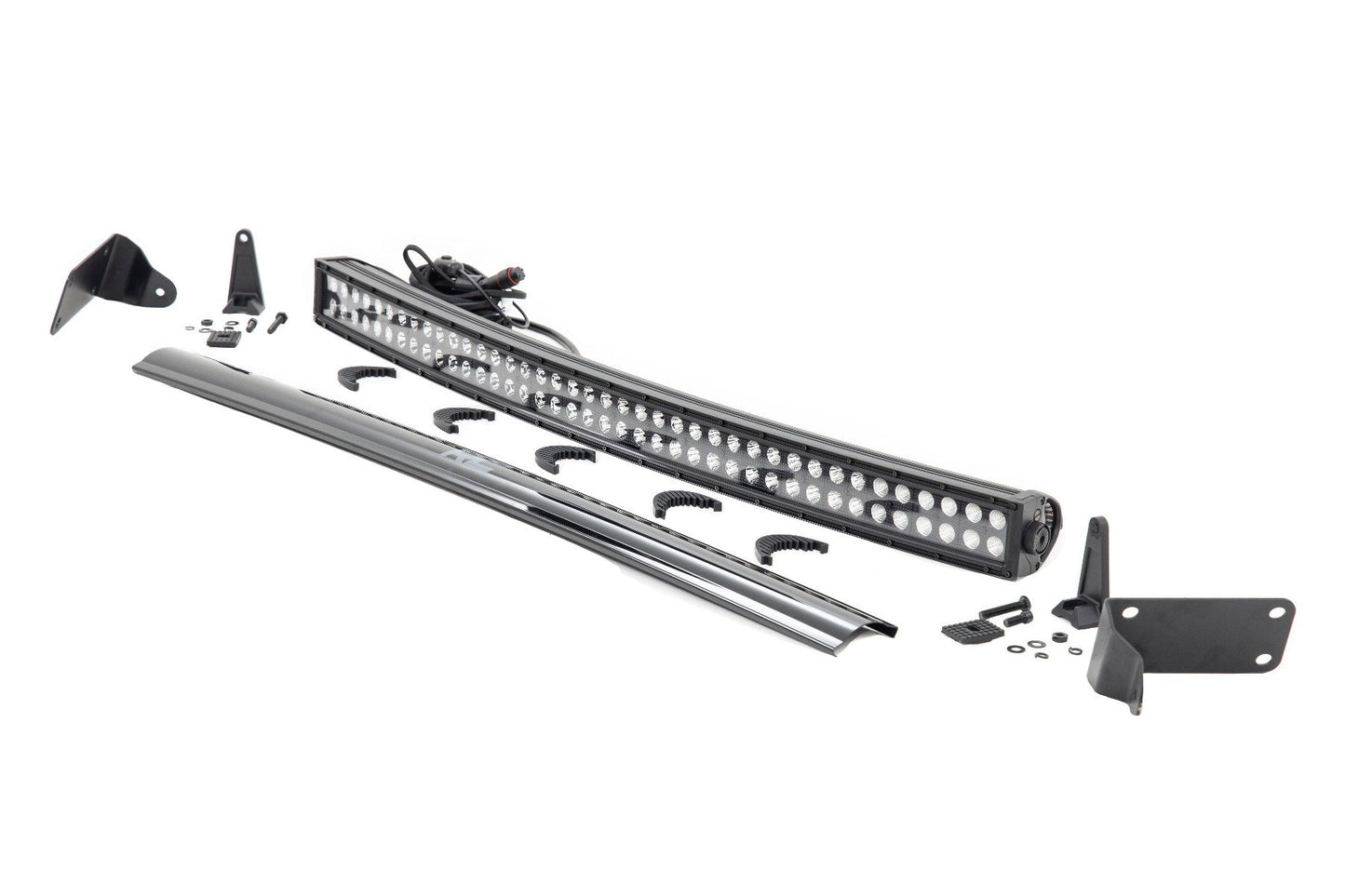 Rough Country LED Light Kit | Bumper Mount | 40" Black Dual Row | Ram 2500/3500 4WD (11-18)