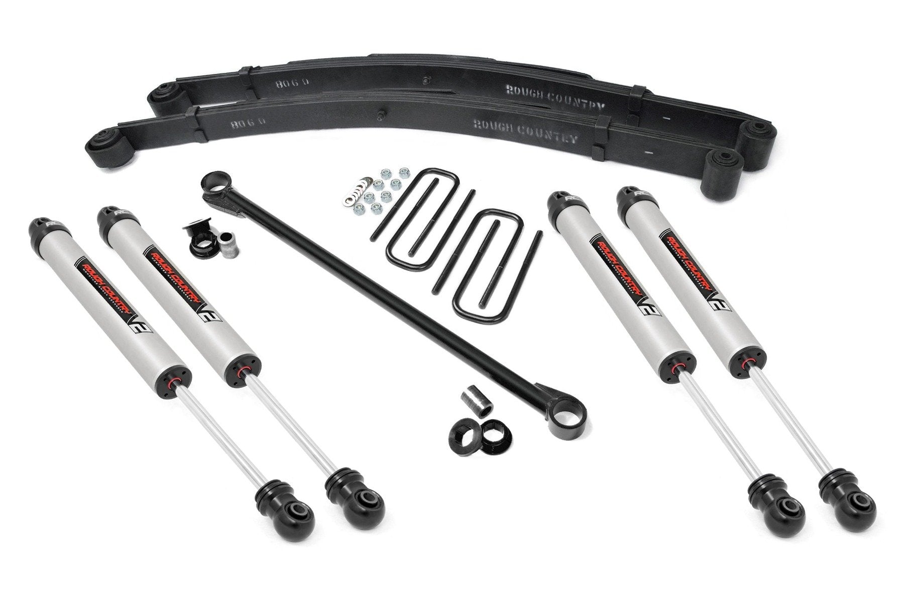 Rough Country 2.5 Inch Leveling Kit | Leaf Spring  | V2 | Ford F-250/F-350 Super Duty (99-04)