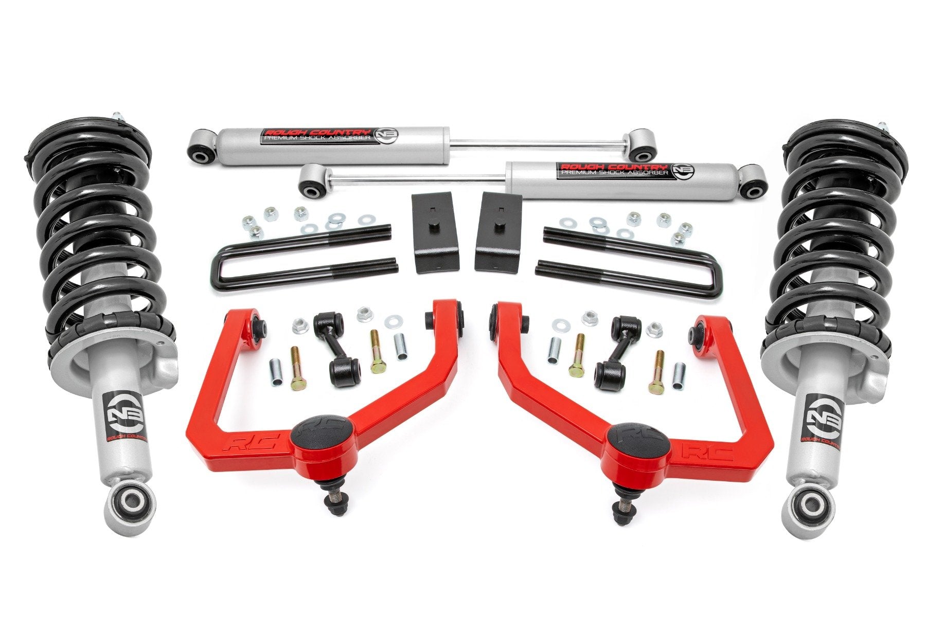 Rough Country 3 Inch Lift Kit | N3 Struts & Shocks | Nissan Titan 4WD (2017-2024)