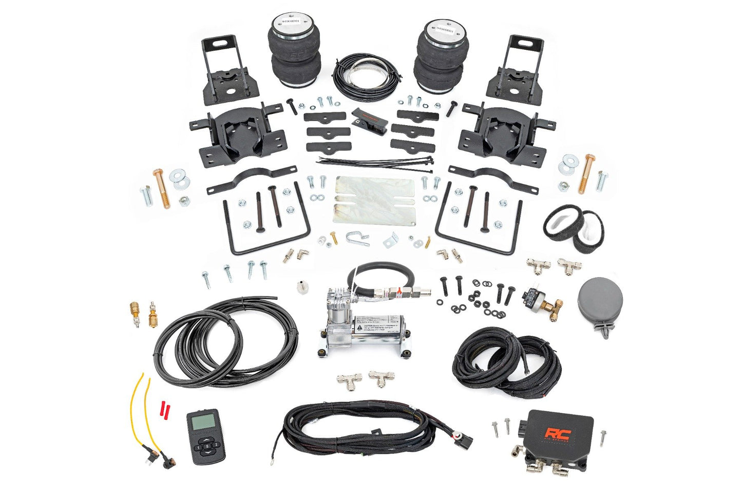 Rough Country Air Spring Kit w/compressor | Wireless Controller | Ford F-250/F-350 Super Duty (05-16)