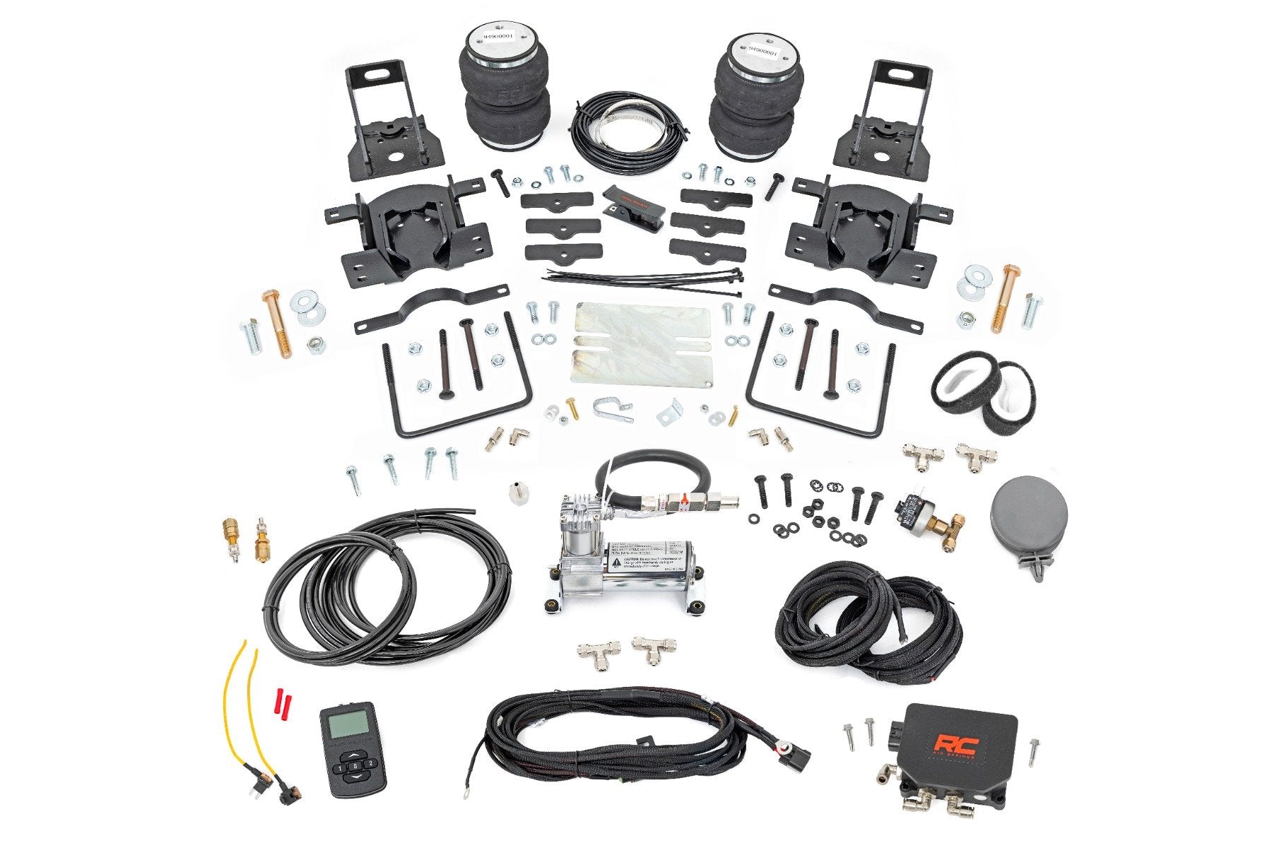 Rough Country Air Spring Kit w/compressor | Wireless Controller | Ford F-250/F-350 Super Duty (05-16)